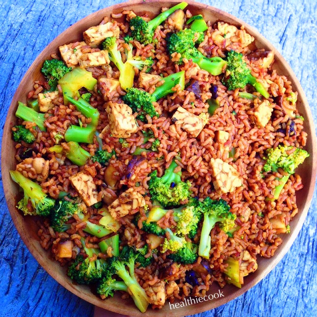 Indonesian Style 'Fried' Rice (VEGAN, NO OIL) Healthiecook