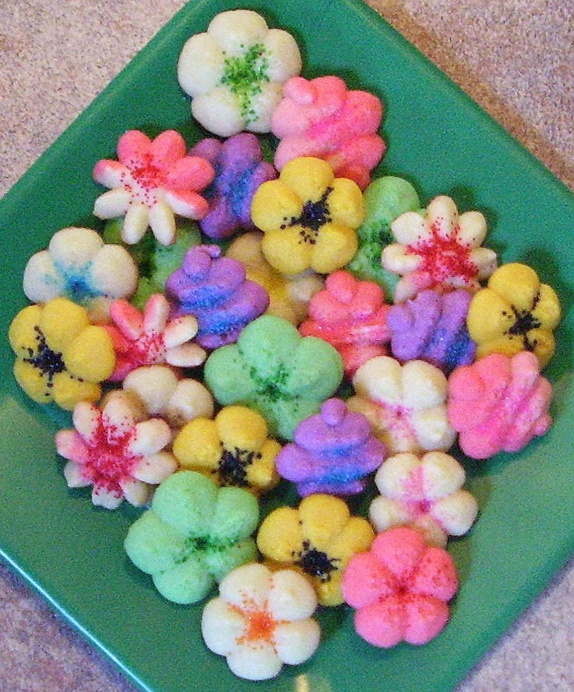 Homemade Baked Items Almond Butter Spritz Cookies