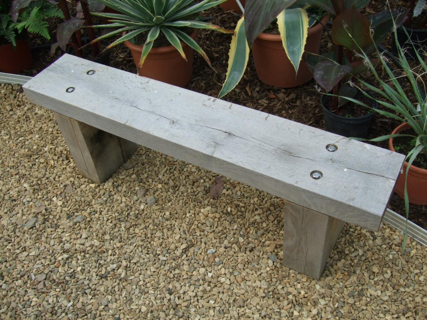 Simple Wooden Bench A chunky wooden bench,