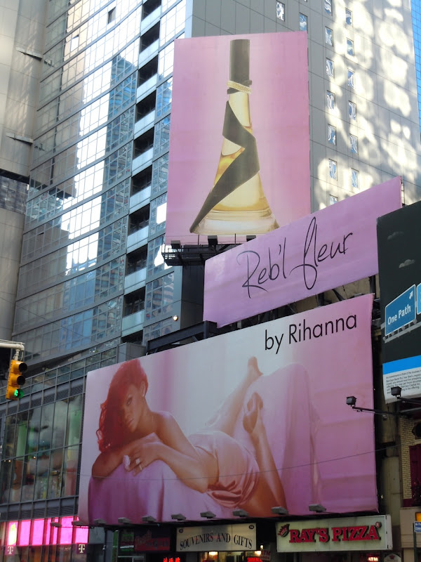 Rihanna Reb'l Fleur fragrance billboards