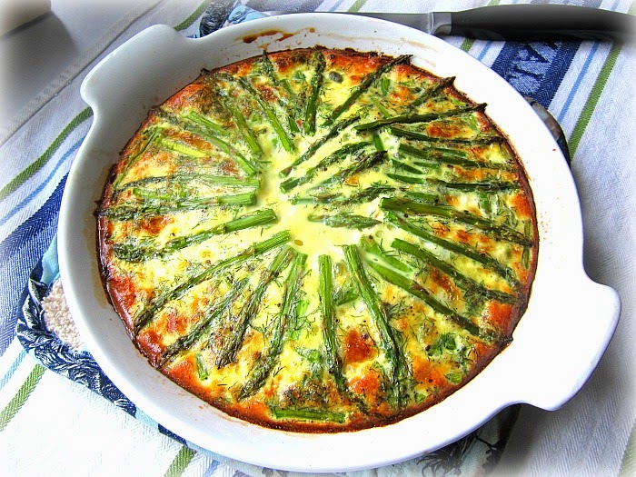 Spring Asparagus & Smoked Salmon Crustless Quiche