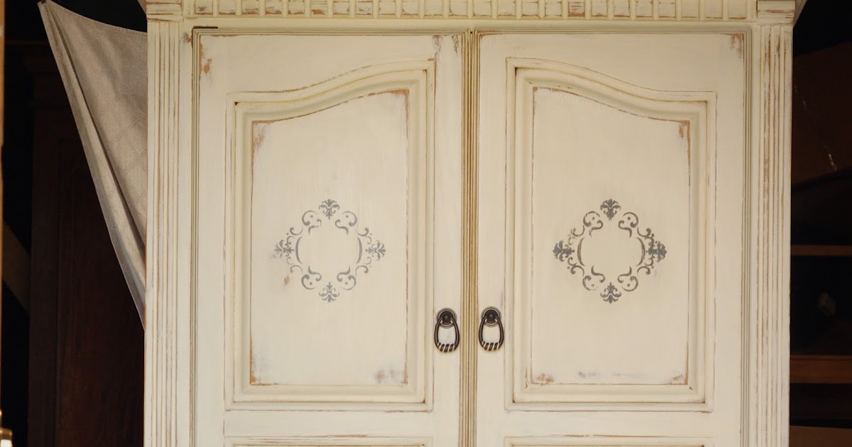 Redemption Refinishing Old White Armoire