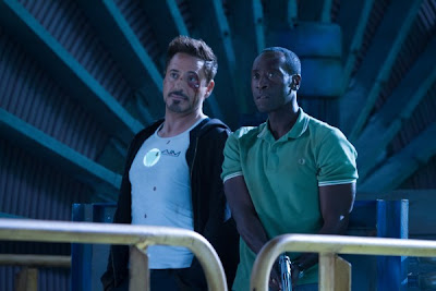 Robert Downey Jr. and Don Cheadle in Iron Man 3