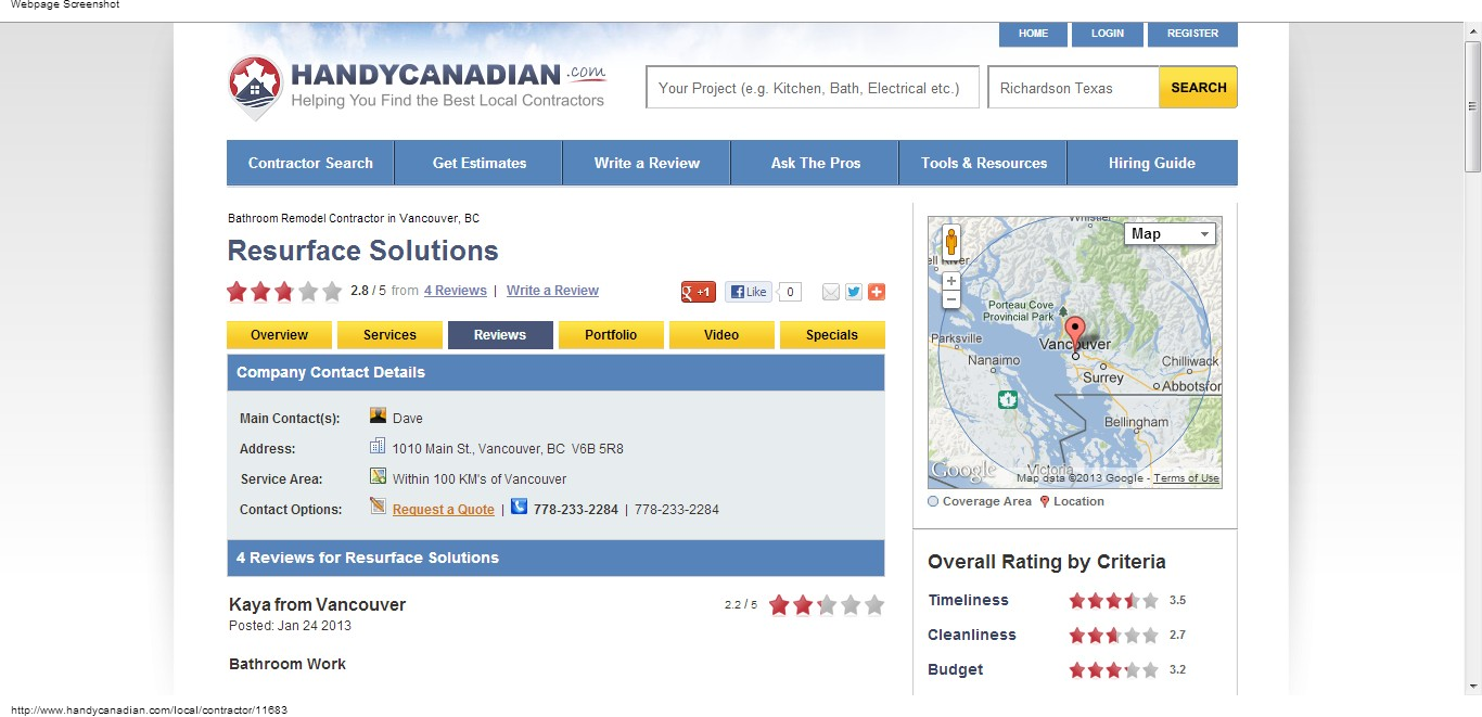 Dave Hiller Resurface Solutions Canada Prime Resurfacing Mostly Great