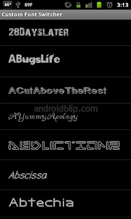 android font android font