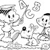 Desenho ABC com a Turma da Mônica - Colorir e Pintar