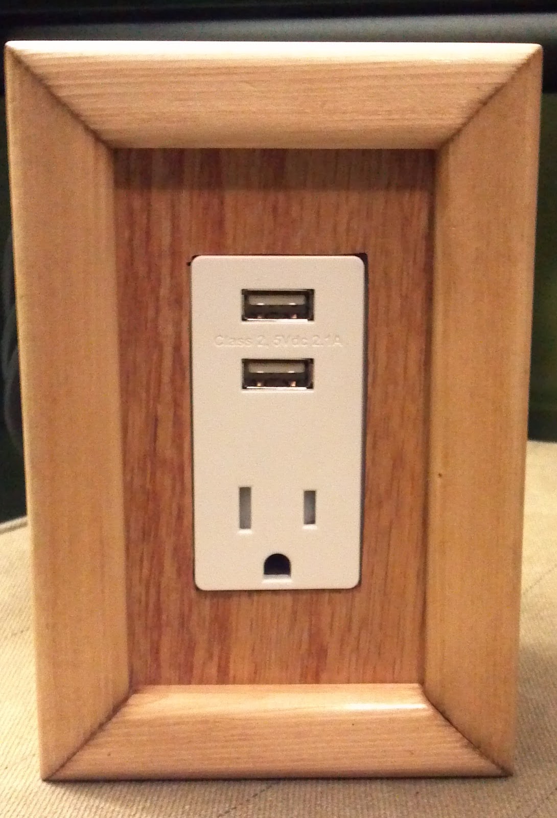 Lilly's Crazy Home Fancy wooden USB wall outlet cover