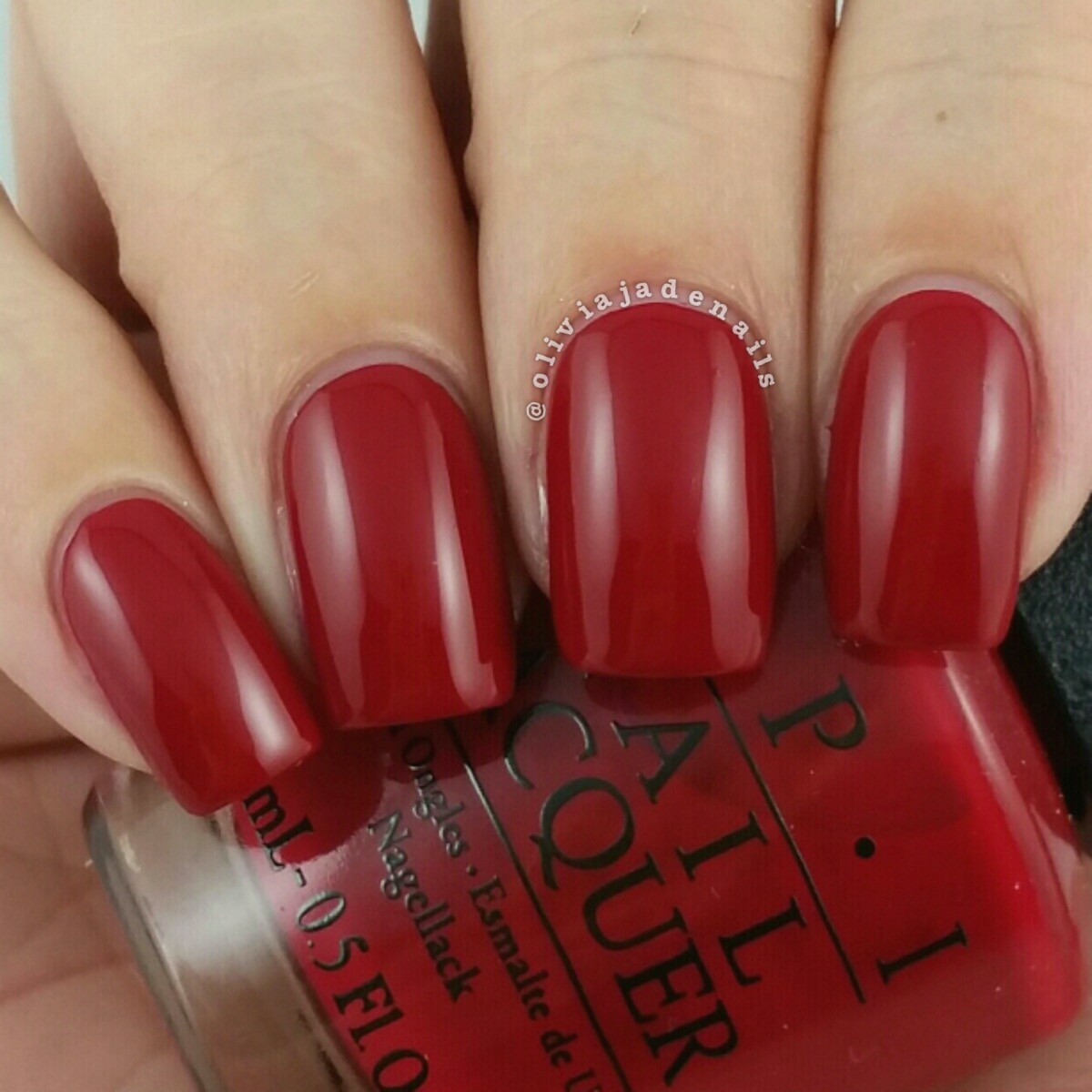 OPI Love Is In My Cards swatched by Olivia Jade Nails