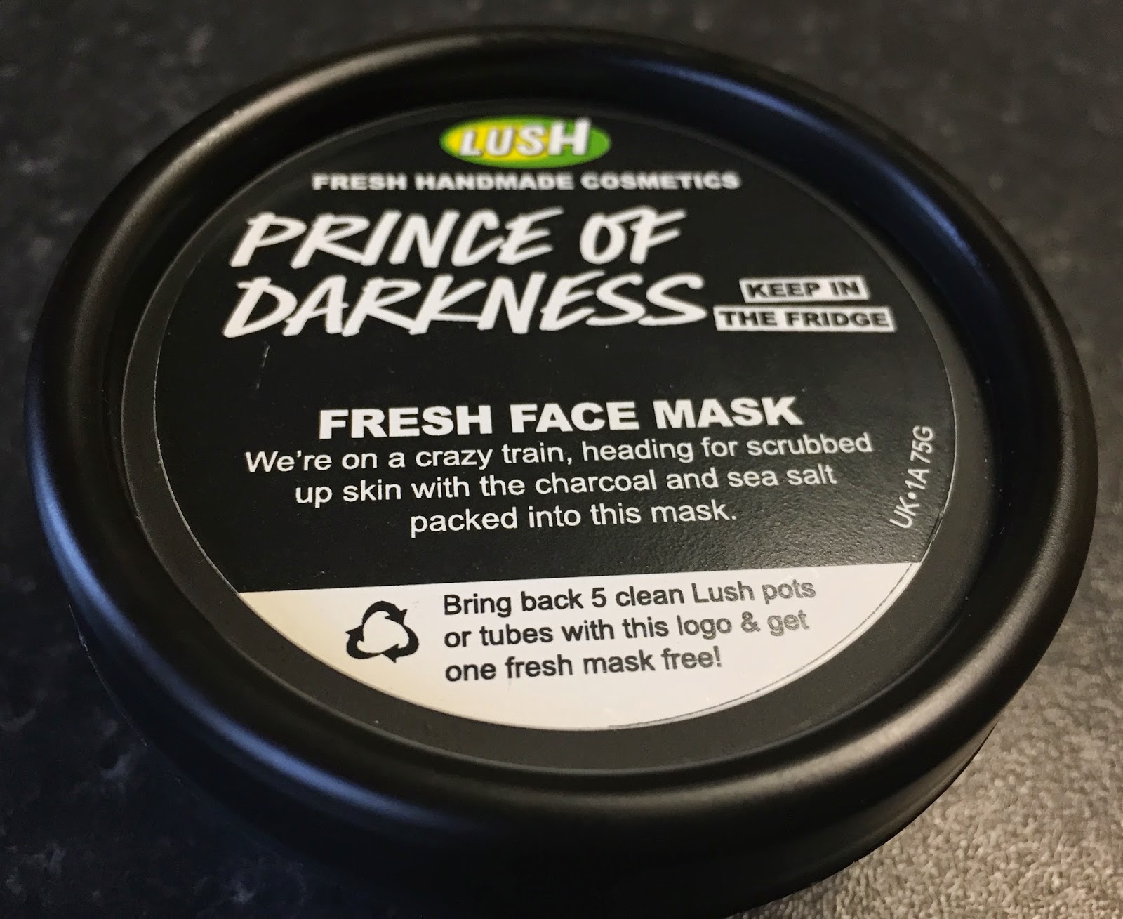 All Things Lush UK Prince Of Darkness Fresh Face Mask