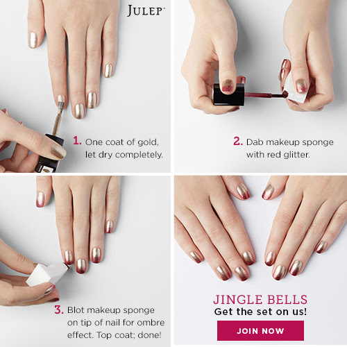 Red + Gold Ombre Nail Tutorial - The Daily Fashion and Beauty News