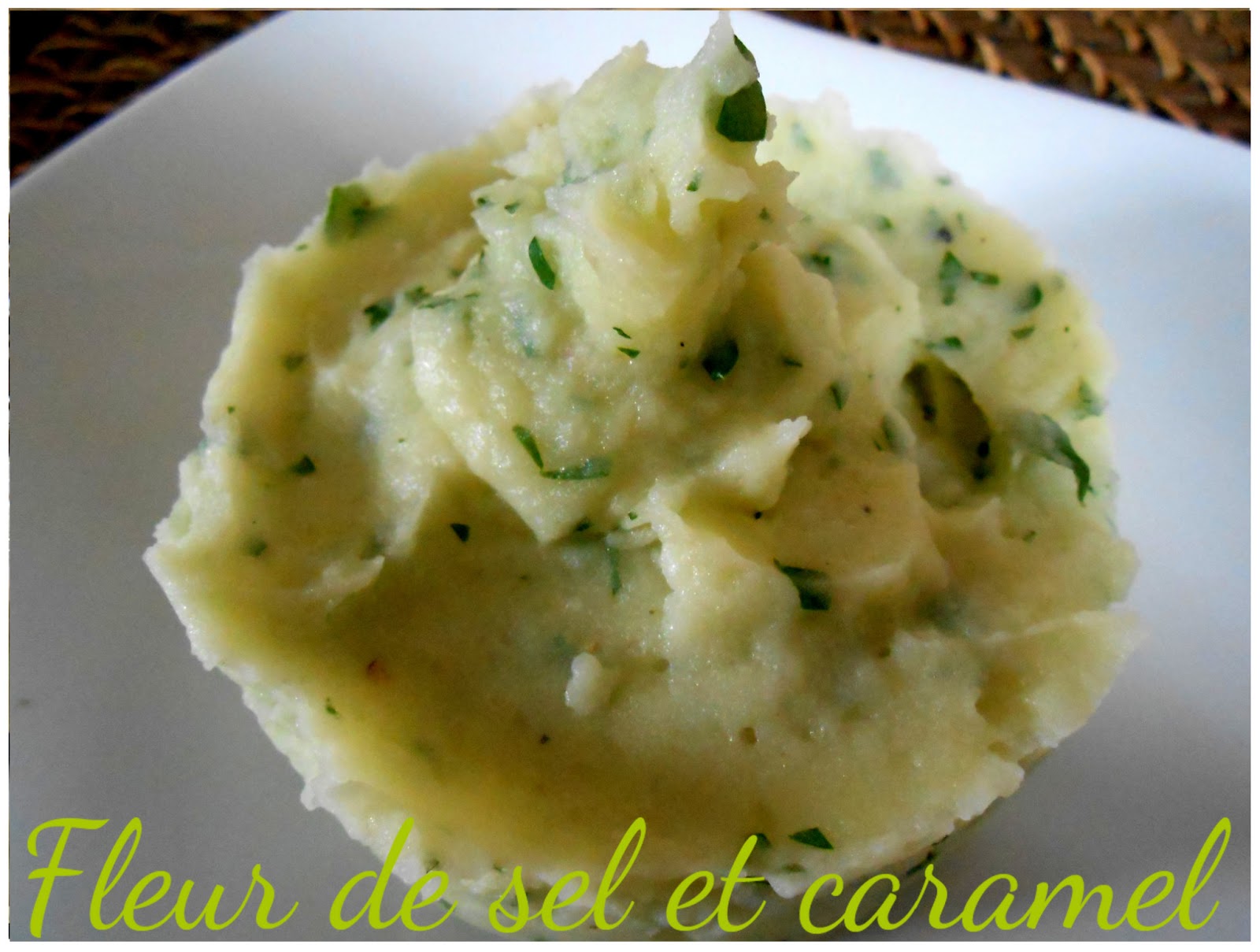 Fleur De Sel Et Caramel Ecrase De Pommes De Terre Au Persil Plat