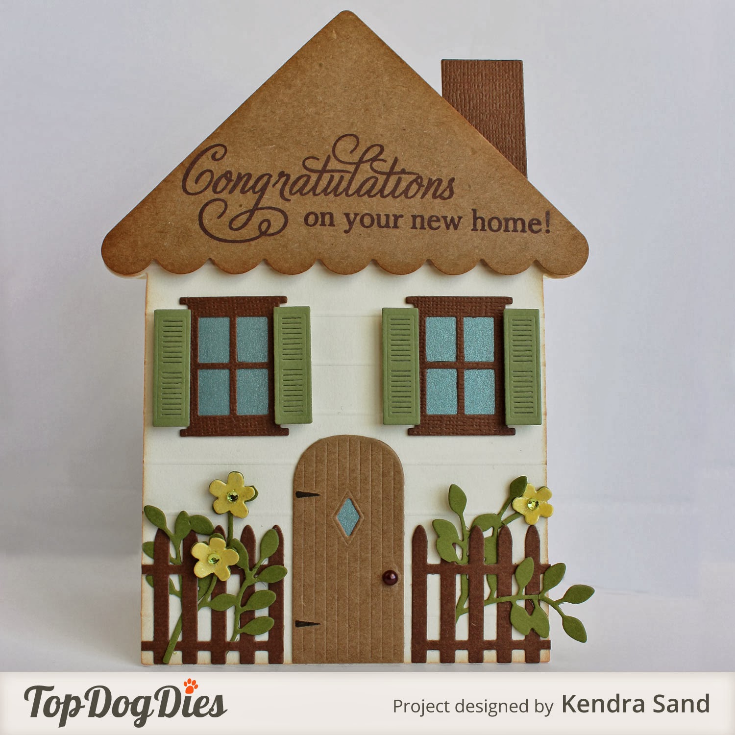 Luv 2 Scrap n' Make Cards TDD New Home Shaped Card