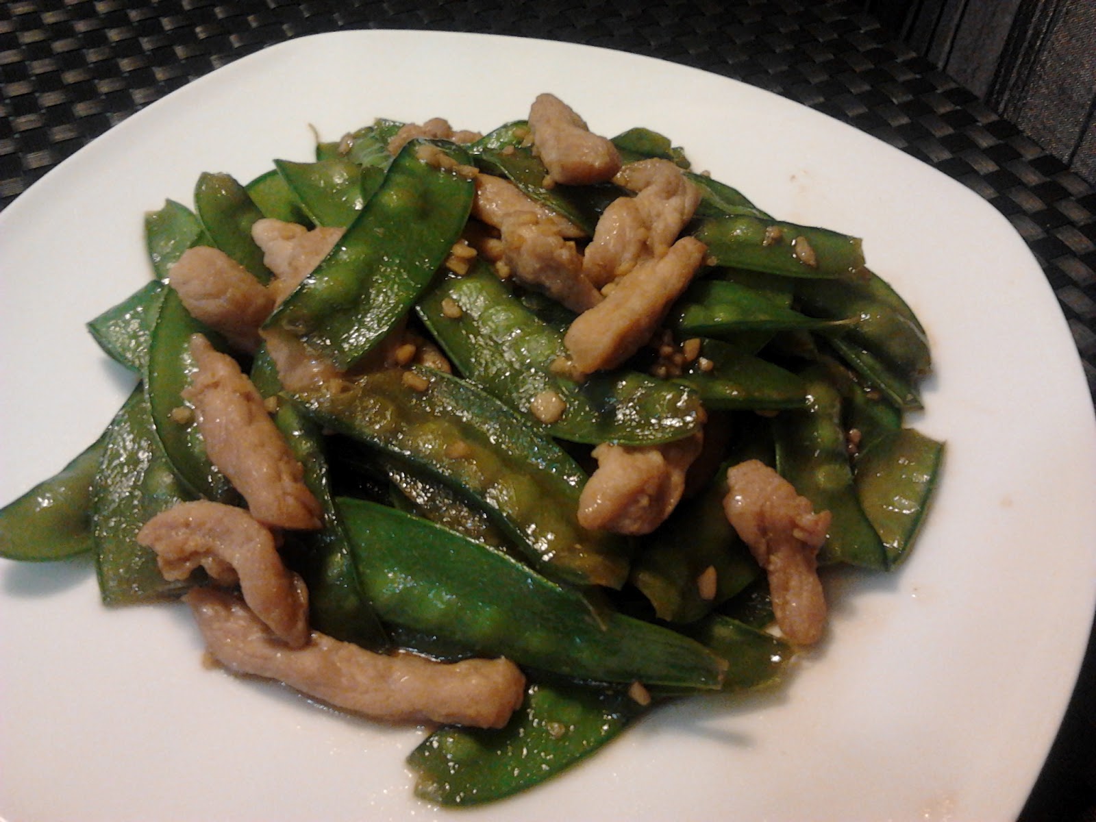 Stirfry Snow Peas Bean (Chinese Bean) with Sliced Meat Shan's Recipes