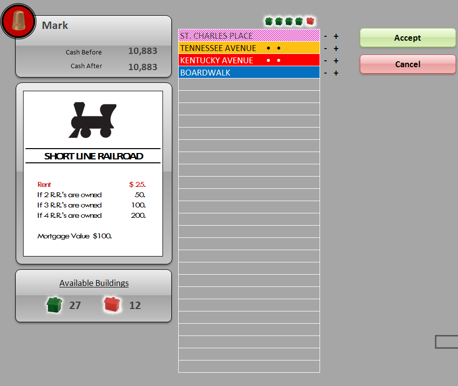 Tableau Zen Monopoly in Excel