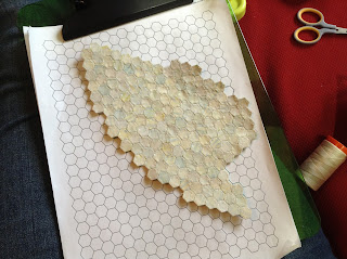paper pieced hexagons