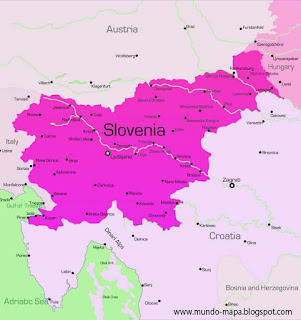 Eslovenia Mapa Geografi Político