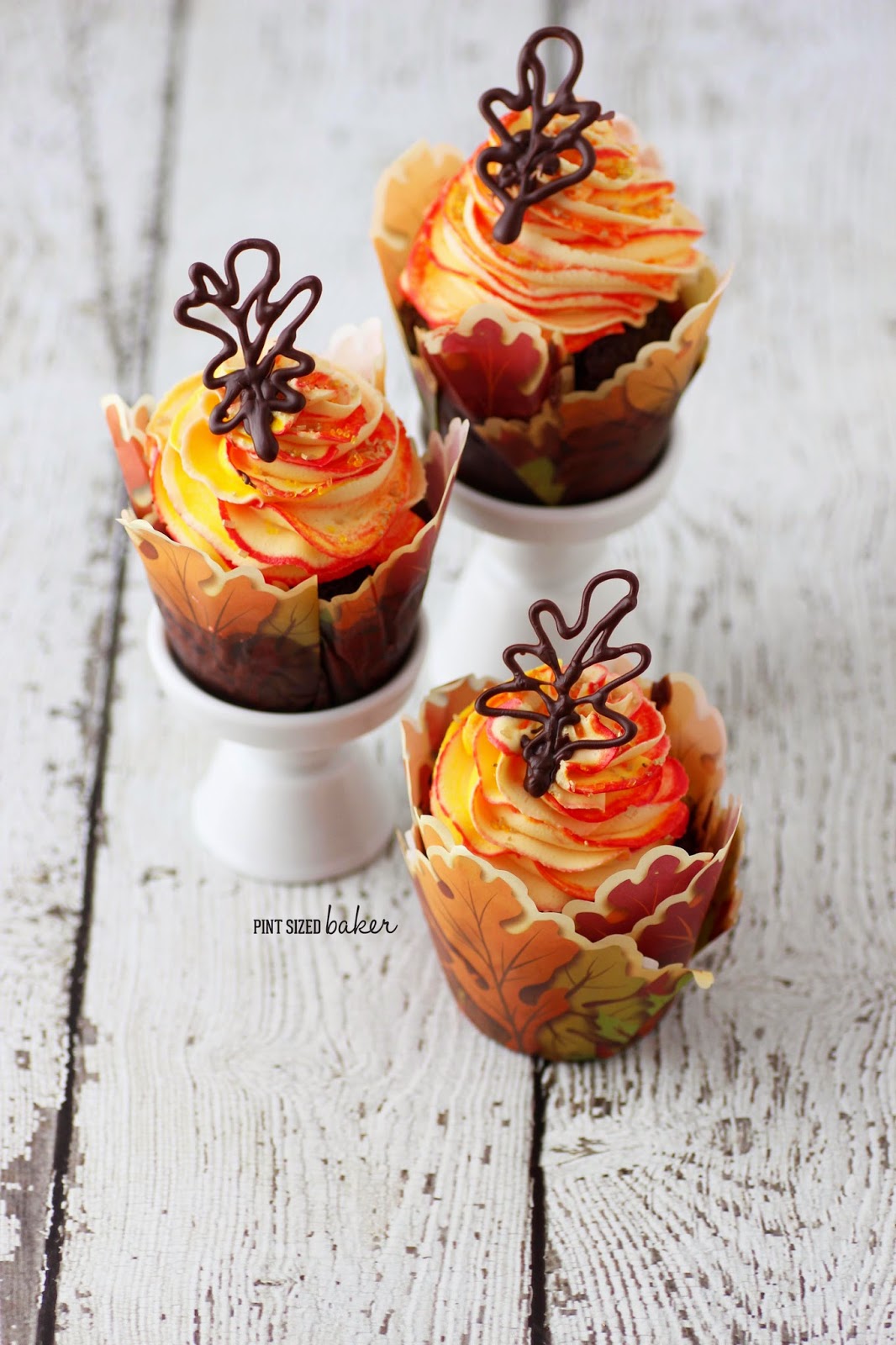 Fall Leaves Cupcakes