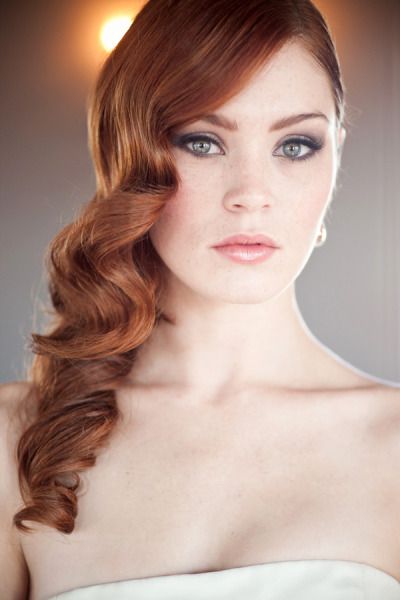 peinados de bodas - peinados de lado con ondas