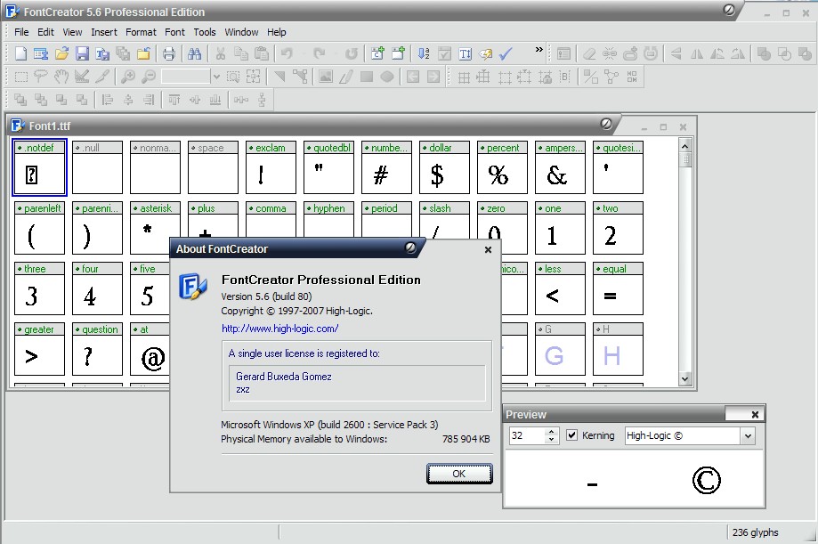 FontCreator Professional Edition 11.0 Crack Key Free Download