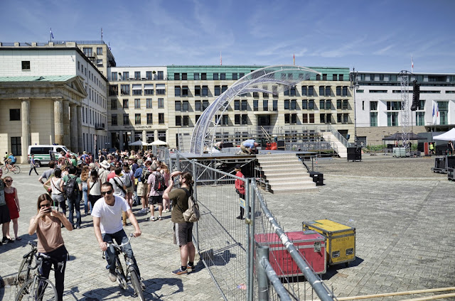 Baustelle Pariser Platz, Aufbau für die Rede von Barack Obama, 10117 Berlin, 17.06.2013