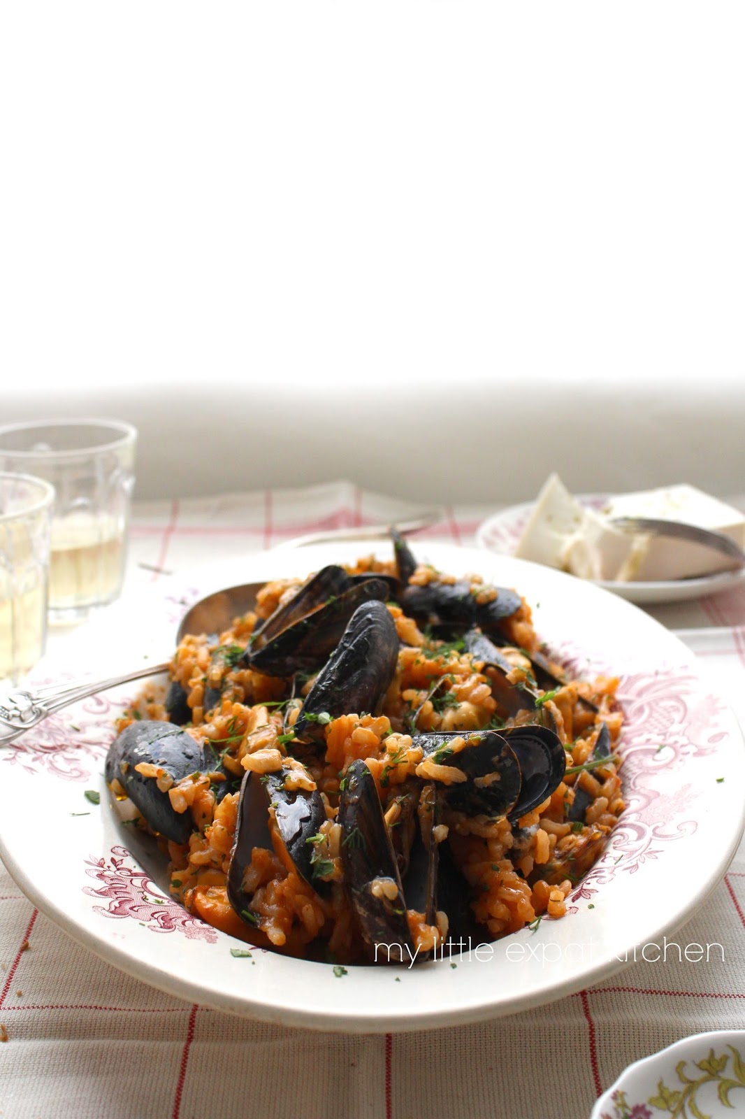 My Little Expat Kitchen Midopilafo Greek mussel pilaf with tomatoes