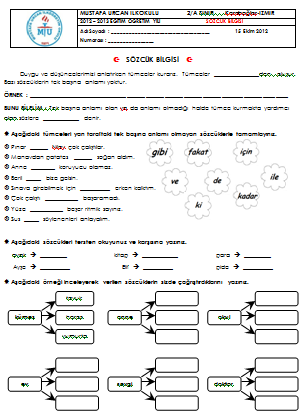 2. Sinif Türkçe Sözcükte Anlam Etkinliği - Ders ve Çalışma Kitabı Cevapları