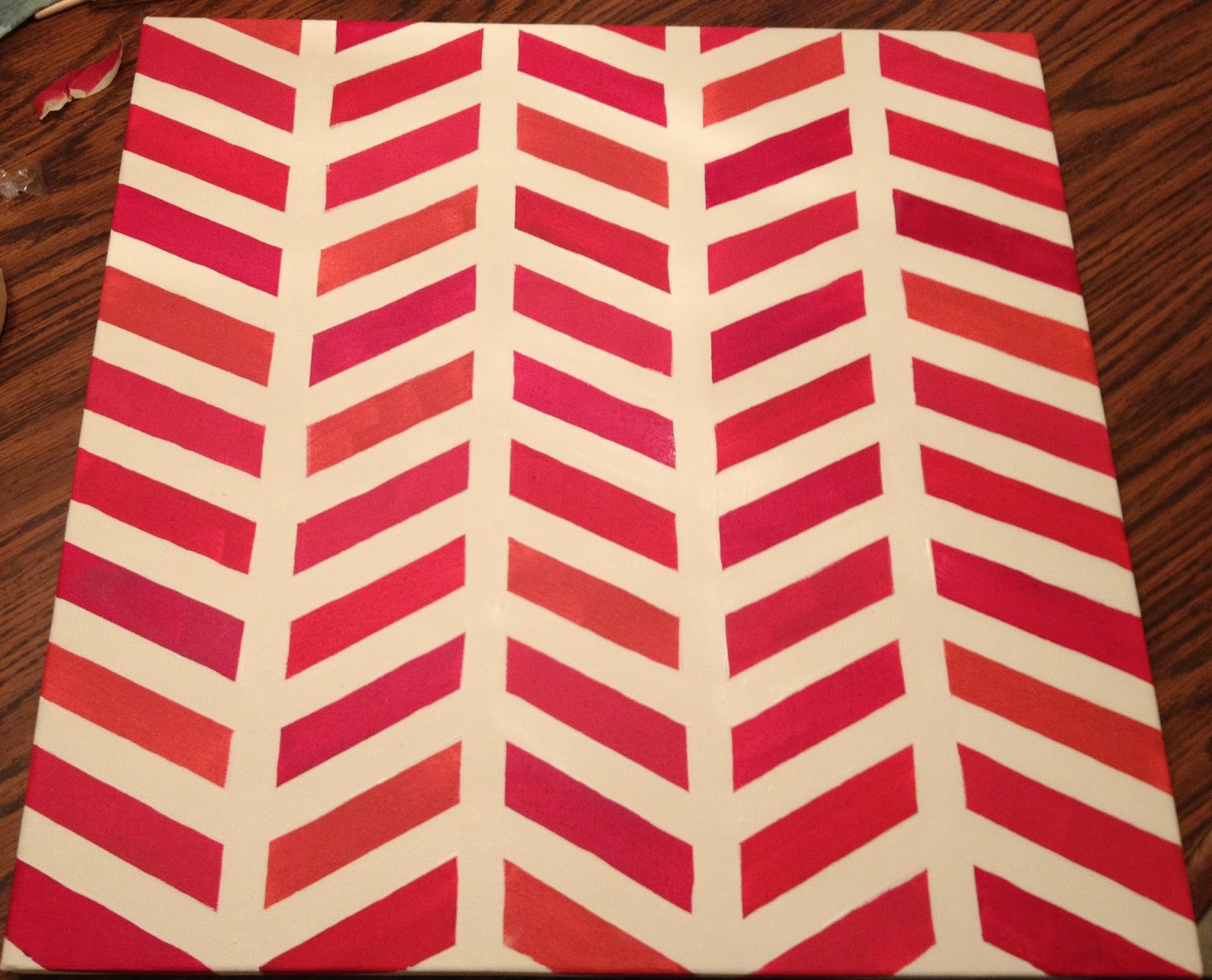 make bake and love DIY Painted Chevron Canvas