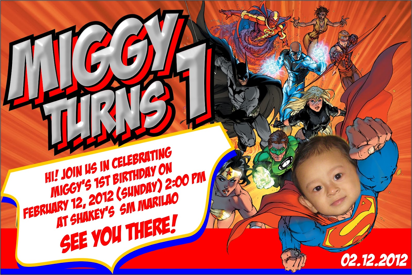 justice league invitations free