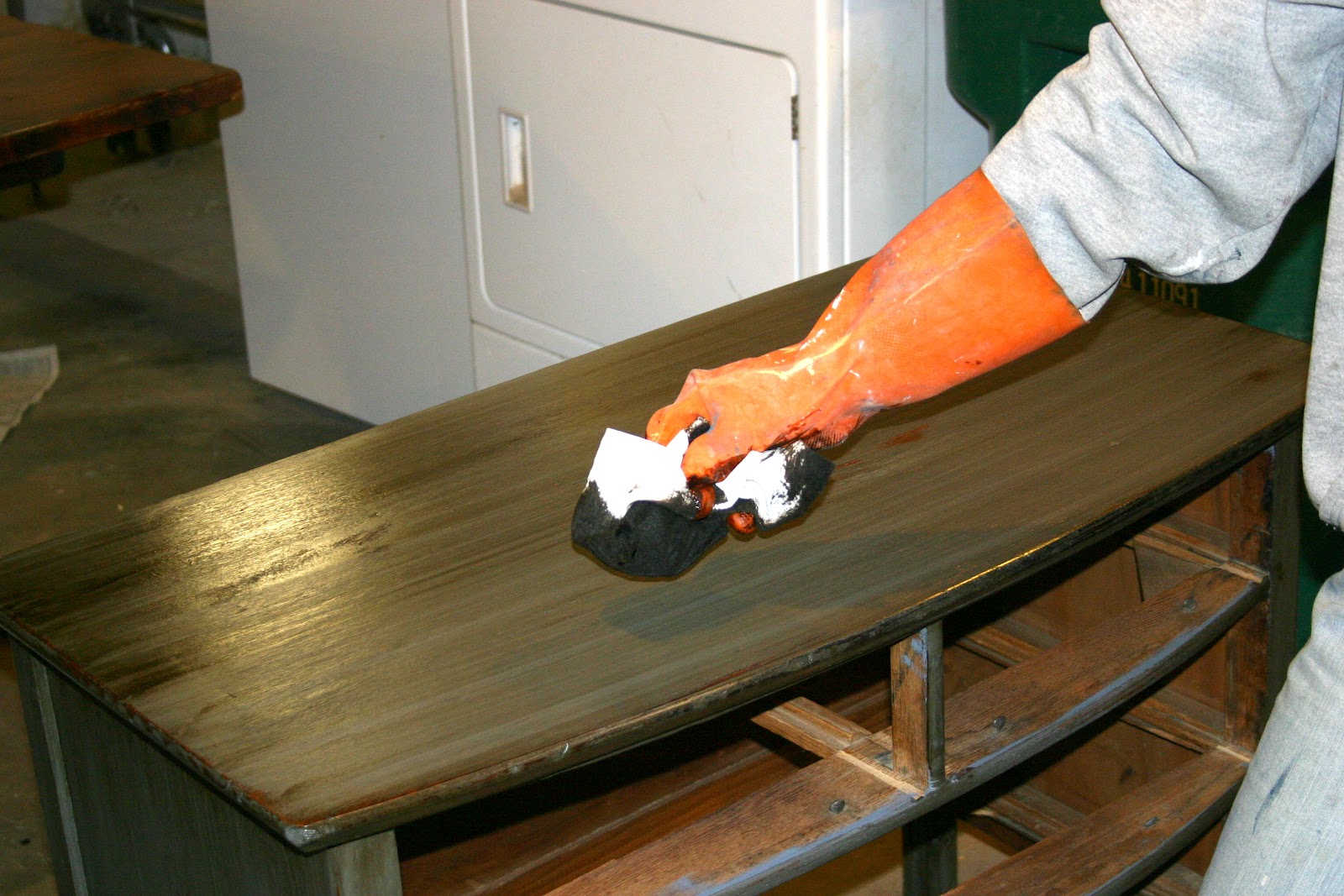 stain wood furniture black