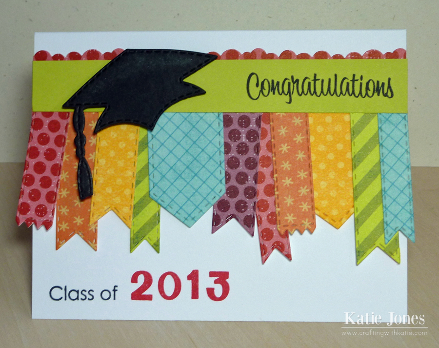 crafting with katie banner graduation card make a graduation card