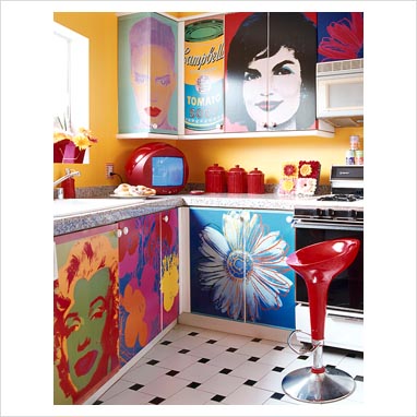 braxton and yancey: POP ART COLOR IN THE KITCHEN