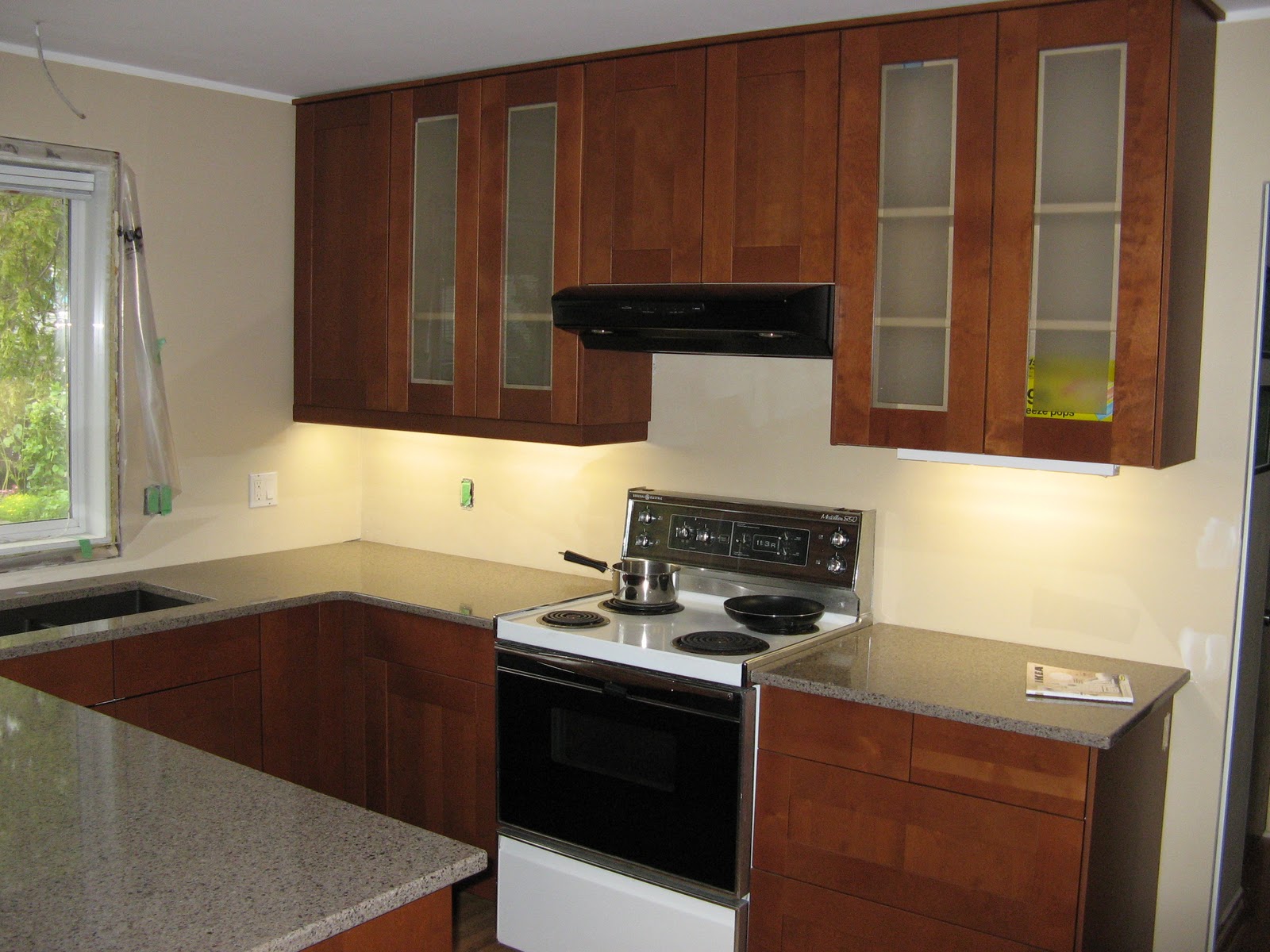 Medium brown kitchen cabinets IKEA Kitchen Adel Medium Brown