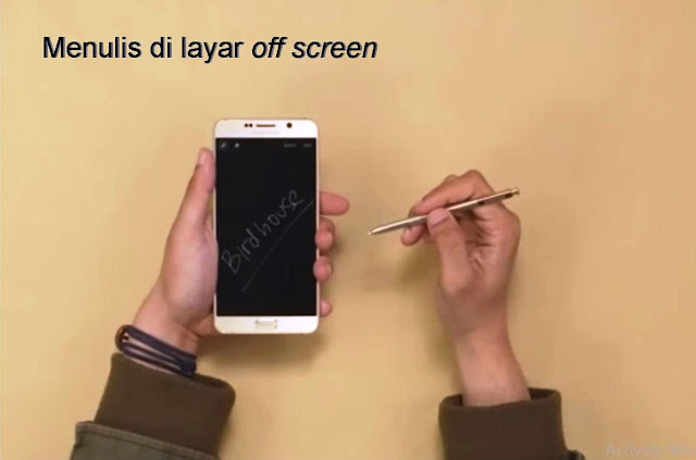 Bisa menulis di layar off screen Samsung Galaxy Note 5 