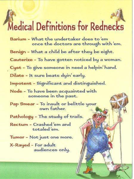 Redneck Medical Definitions