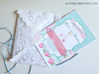 Invito festa principessa vintage shabby chic