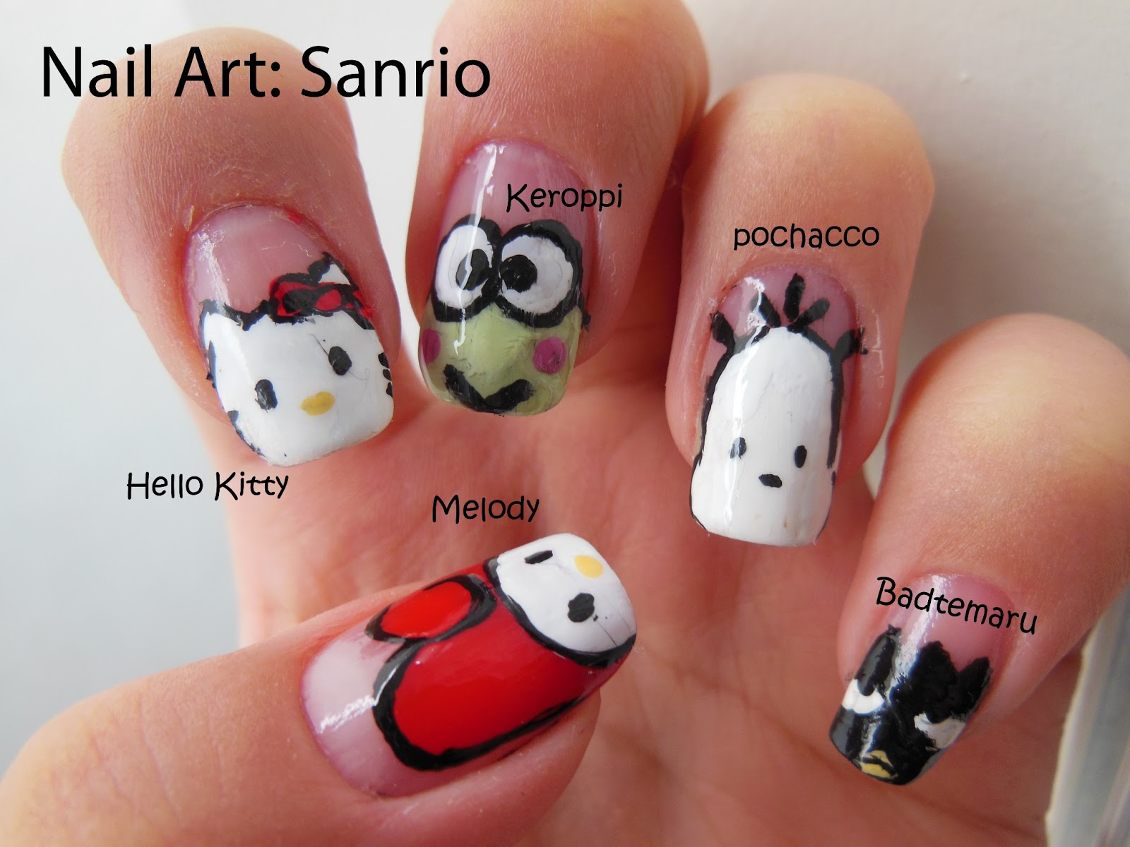 By Dani K. Nail Art Sanrio (Melody, Hello Kitty, Keroppi, Pochacco