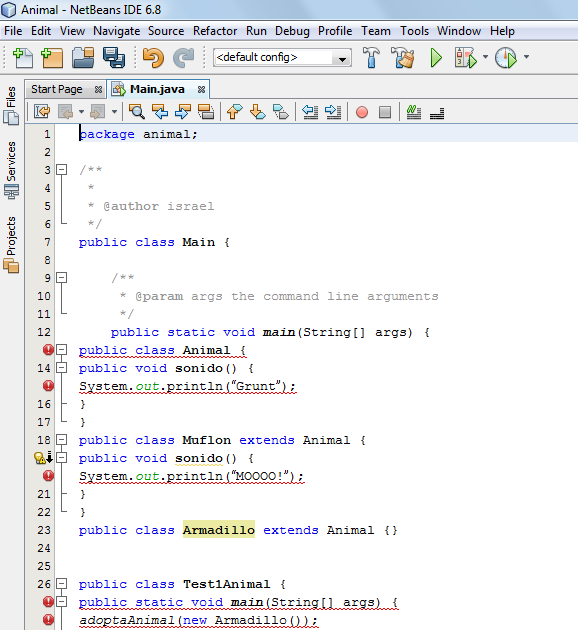 ING SISTEMAS III Herencia 2 Animal Java