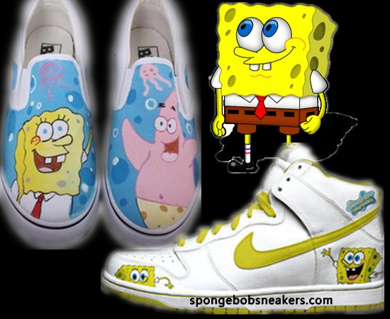 spongebob custom shoes
