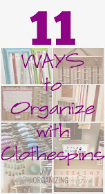 11 Ways to Organize with Clothespins :: OrganizingMadeFun.com