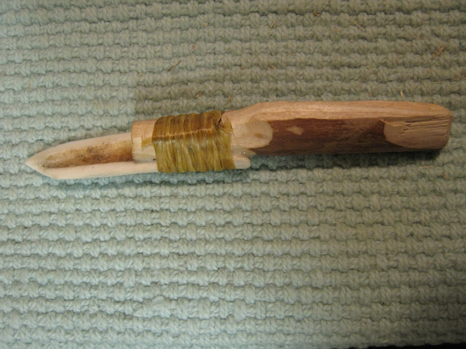 Ron's Primitive Skills Primitive bone knife