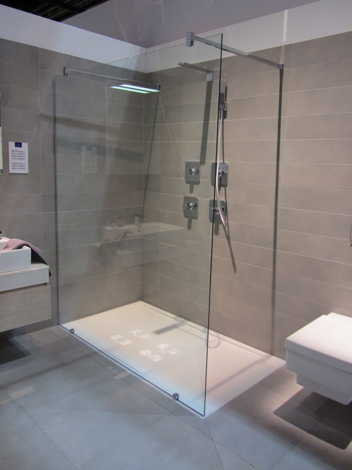 Kitchen cabinets salt lake city Another glass enclosure & linear drain from Fleurco: