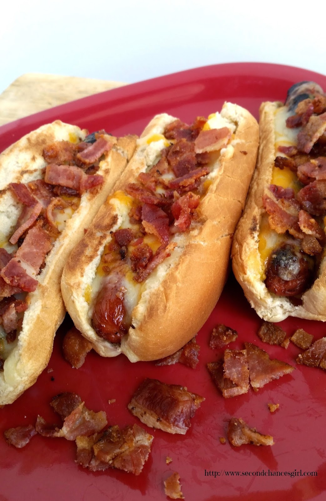 Bacon & Three Cheese Grilled Hot Dogs #PackedWithSavings #shop