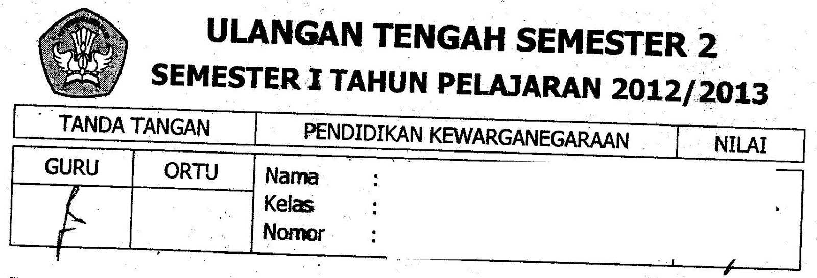 -2013 | Sunarto,S.Kom Download Soal Uas Pkn Sd Kelas 6 Semester Genap
