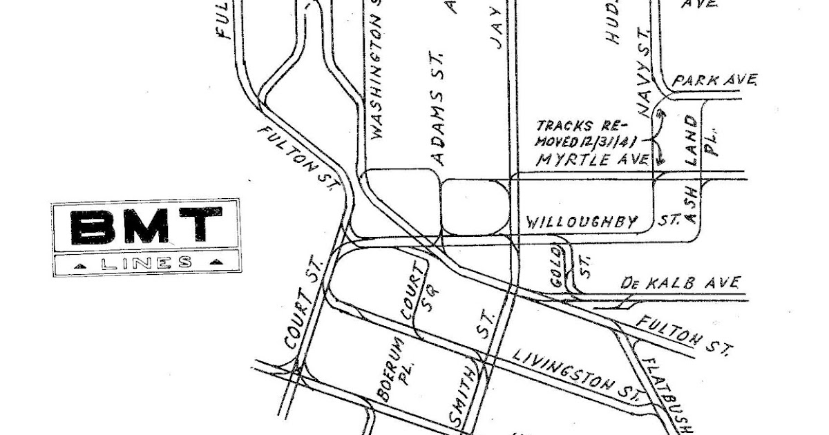 Streetcars and Spatial Analysis Downtown Brooklyn Trolley Map 193910