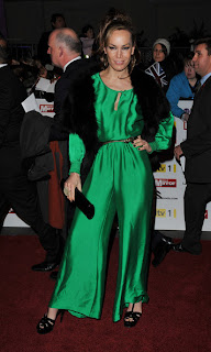 emerald green silk jumpsuit