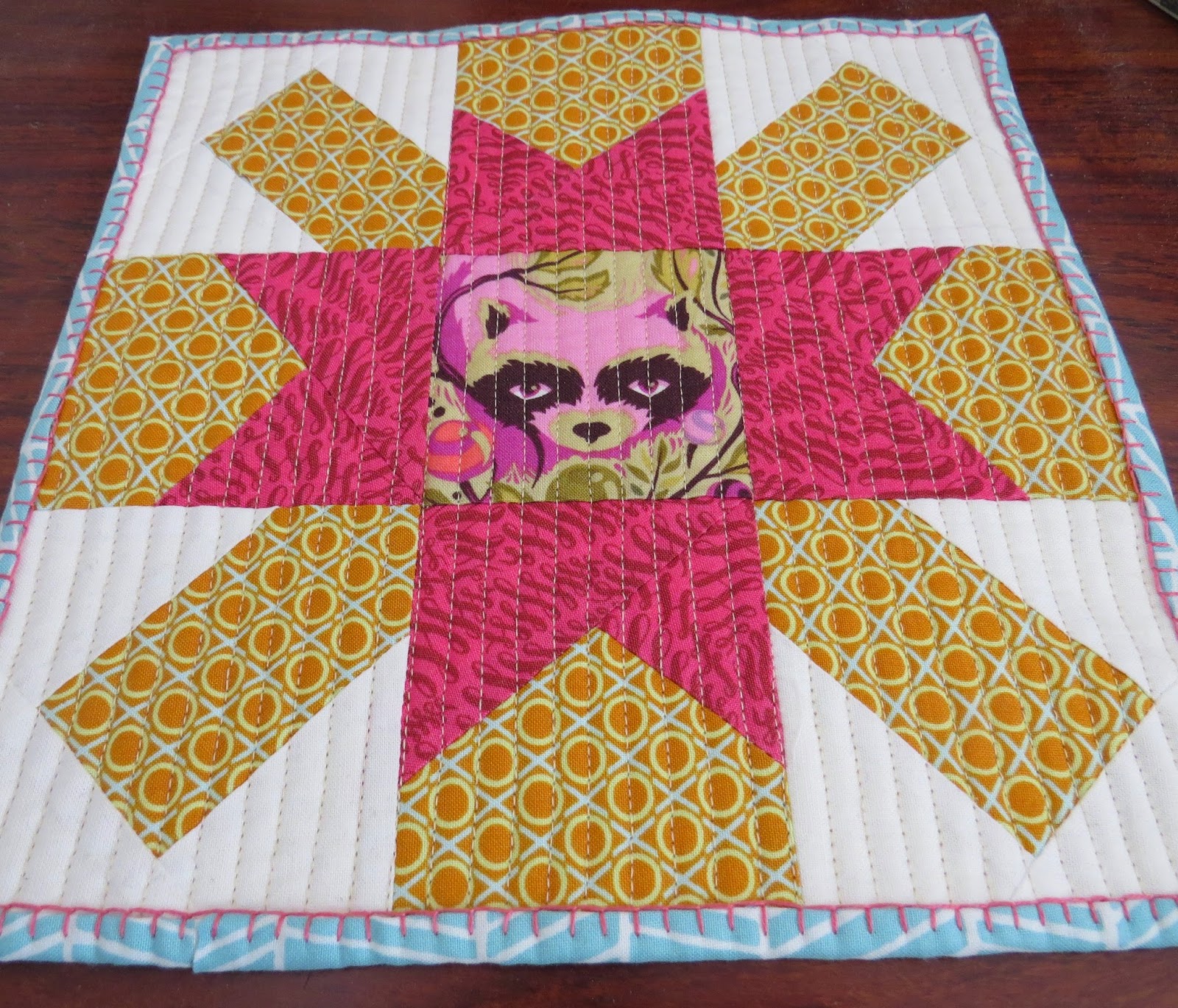 A Quilter's Table Hand BlanketStitched Binding