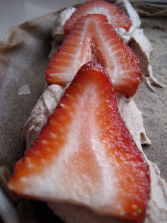 Chocolate Crepes with Fresh Strawberries from Bake Chocolate Cake