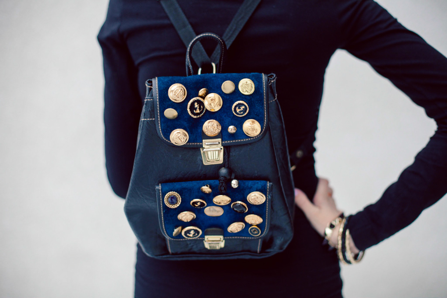 Martina M. DIY Button Backpack