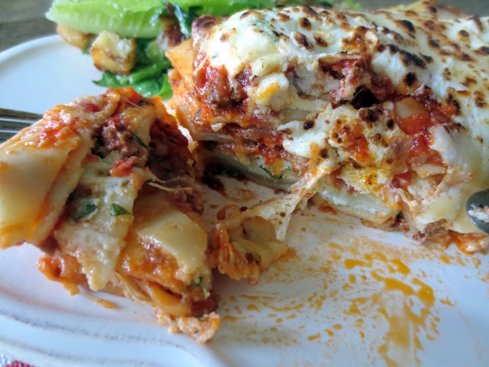 The Owl with the Goblet Lasagna with Homemade Meat Sauce