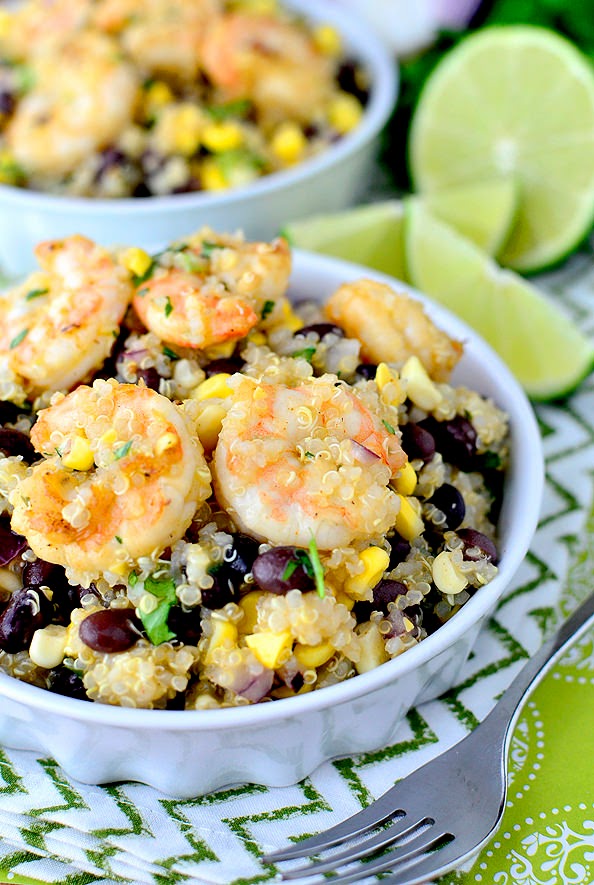 Life in Momtopia Tequila Lime Shrimp with Quinoa